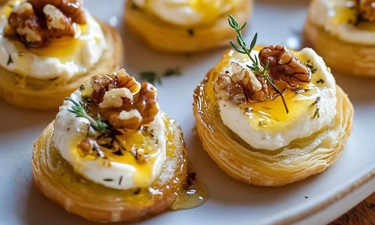 canapés exprés de un bocado con Medallón el de Cabra Granja Rinya